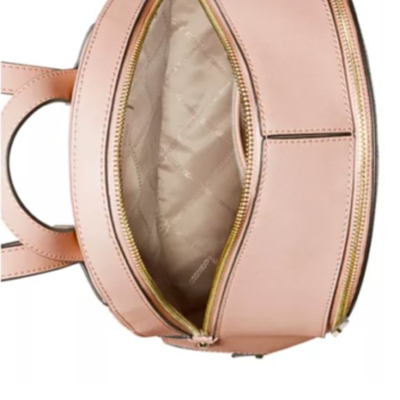 Michael-Kors Rhea Zip Medium Pink Leather Backpack NEW SEALED - Picture 5 of 13